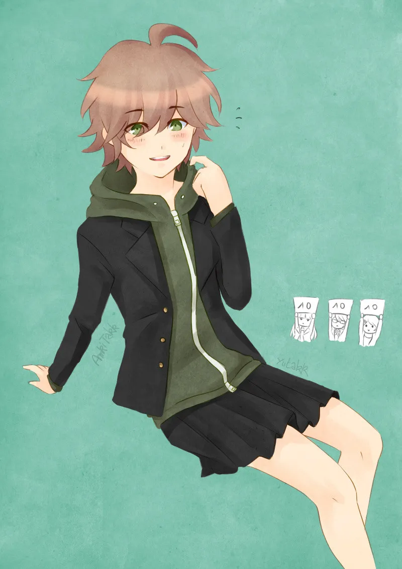 Naegi in a Skirt